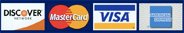 Discover, Mastercard, Visa, American Express